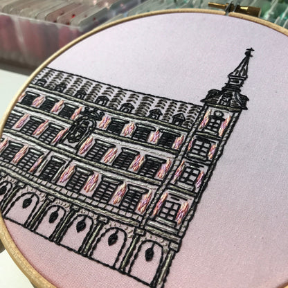Madrid, Spain, Architecture - Hand Embroidery Pattern (PDF)