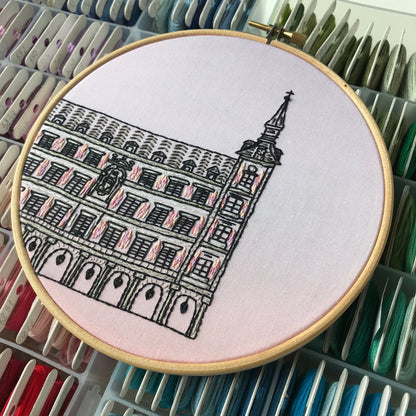 Madrid, Spain, Architecture - Hand Embroidery Pattern (PDF)