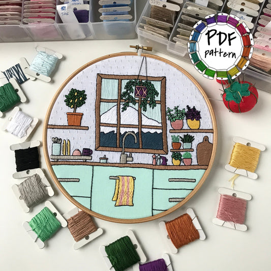 Kitchen Garden - Hand Embroidery Pattern (PDF)