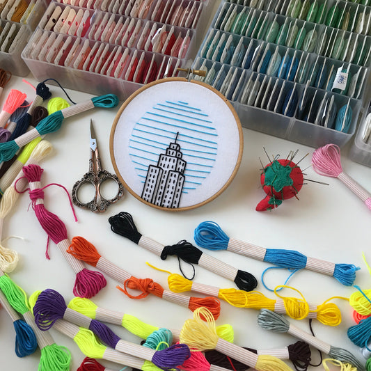 Skyscraper, Architecture - Hand Embroidery Pattern (PDF)