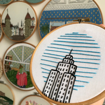 Skyscraper, Architecture - Hand Embroidery Pattern (PDF)