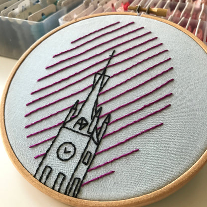 Cathedral, Architecture - Hand Embroidery Pattern (PDF)