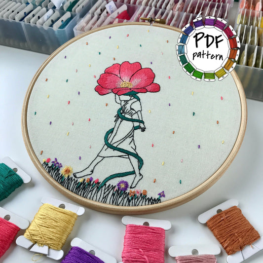April Showers - Hand Embroidery Pattern (PDF)