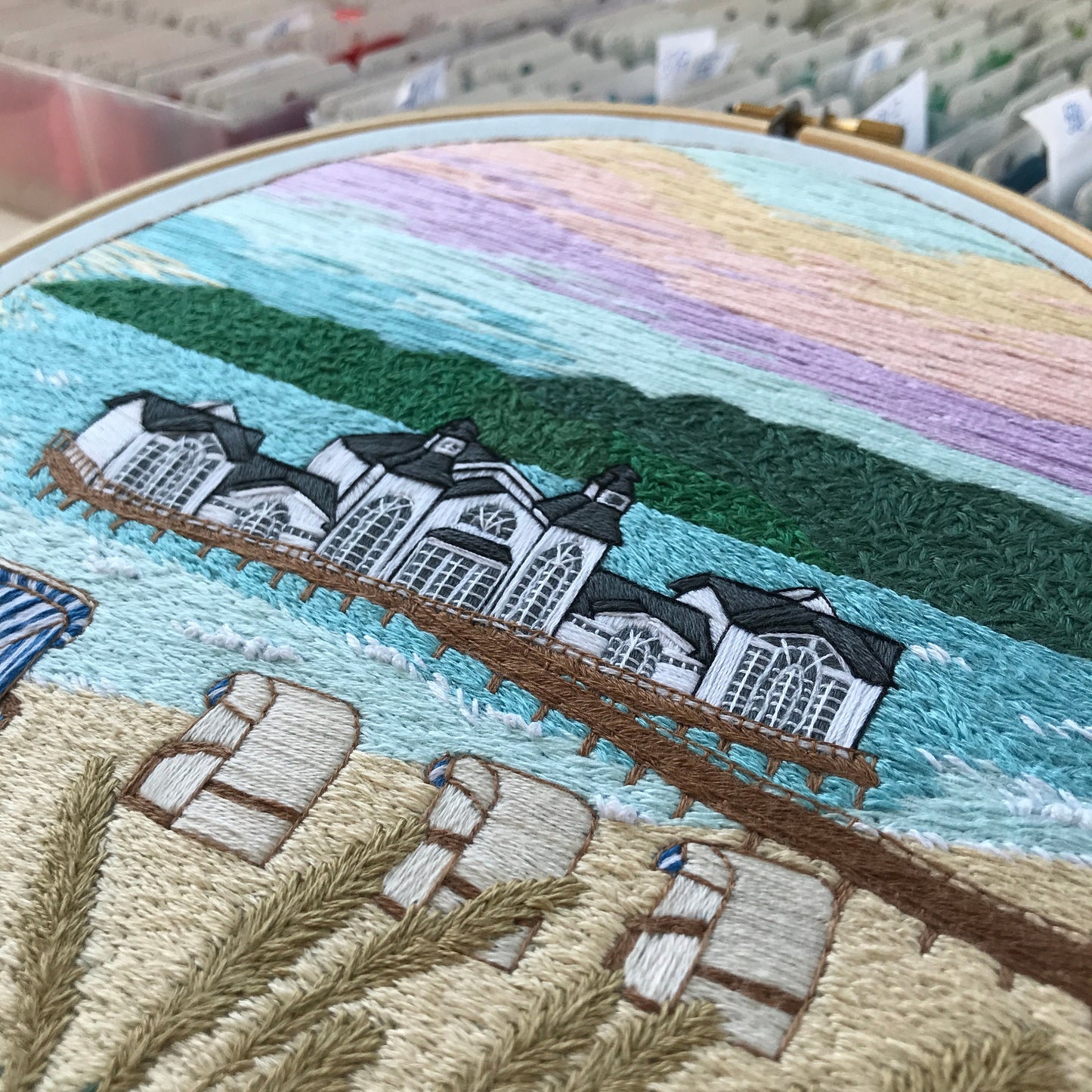 Beach Landscape - Hand Embroidery Pattern (PDF)