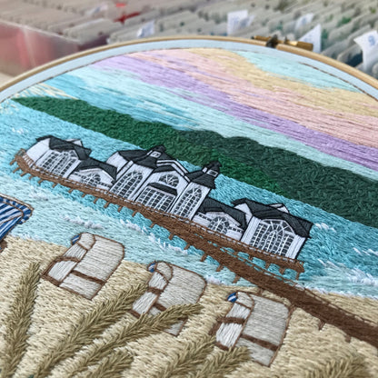 Beach Landscape - Hand Embroidery Pattern (PDF)