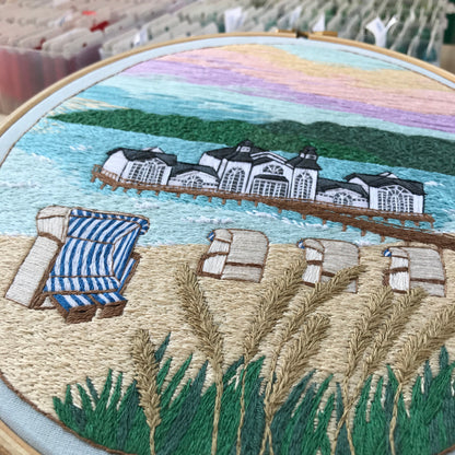 Beach Landscape - Hand Embroidery Pattern (PDF)