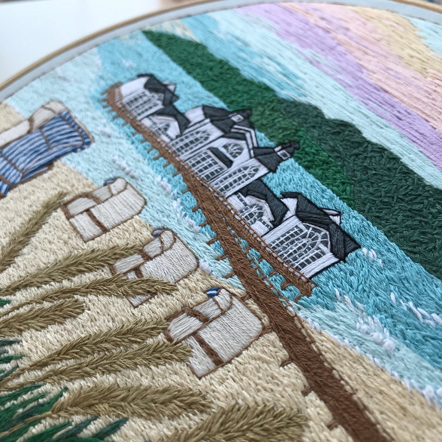 Beach Landscape - Hand Embroidery Pattern (PDF)