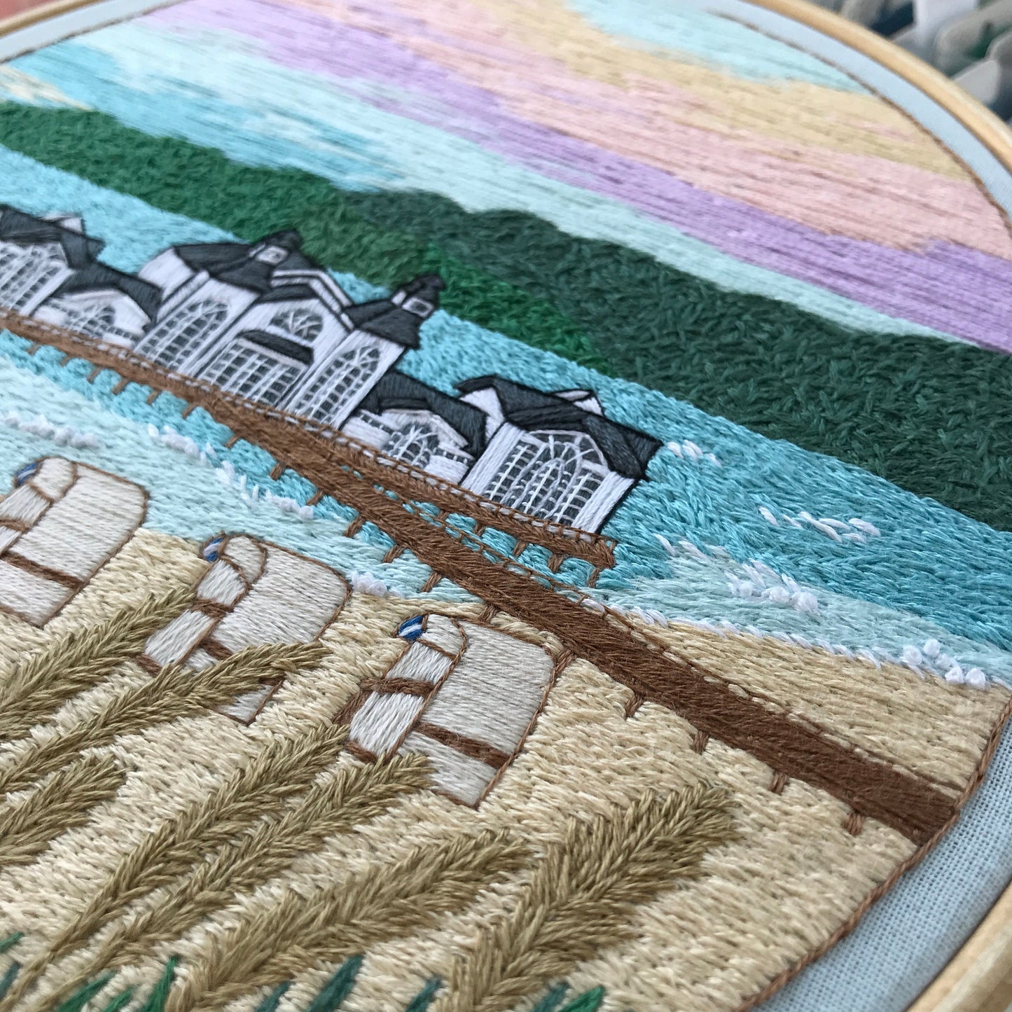 Beach Landscape - Hand Embroidery Pattern (PDF)
