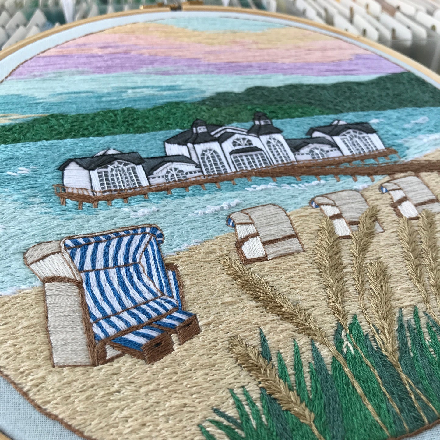 Beach Landscape - Hand Embroidery Pattern (PDF)