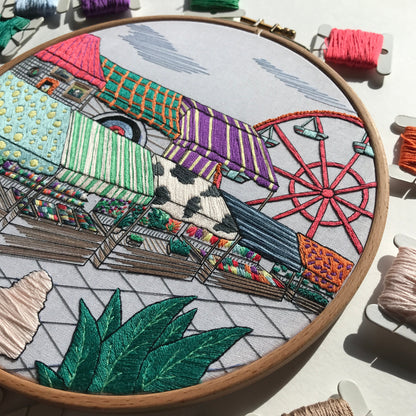 Fair Scene - Hand Embroidery Pattern (PDF)
