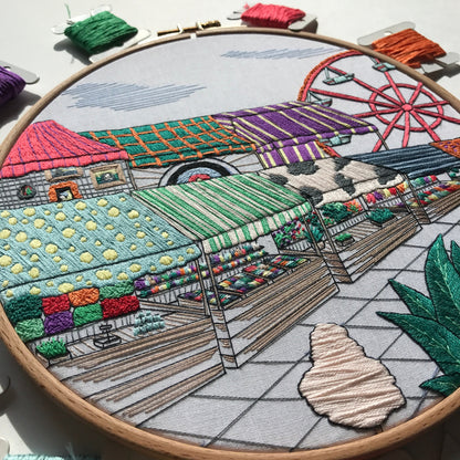 Fair Scene - Hand Embroidery Pattern (PDF)