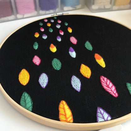Black and Bright Bundle - Hand Embroidery Pattern (PDF)