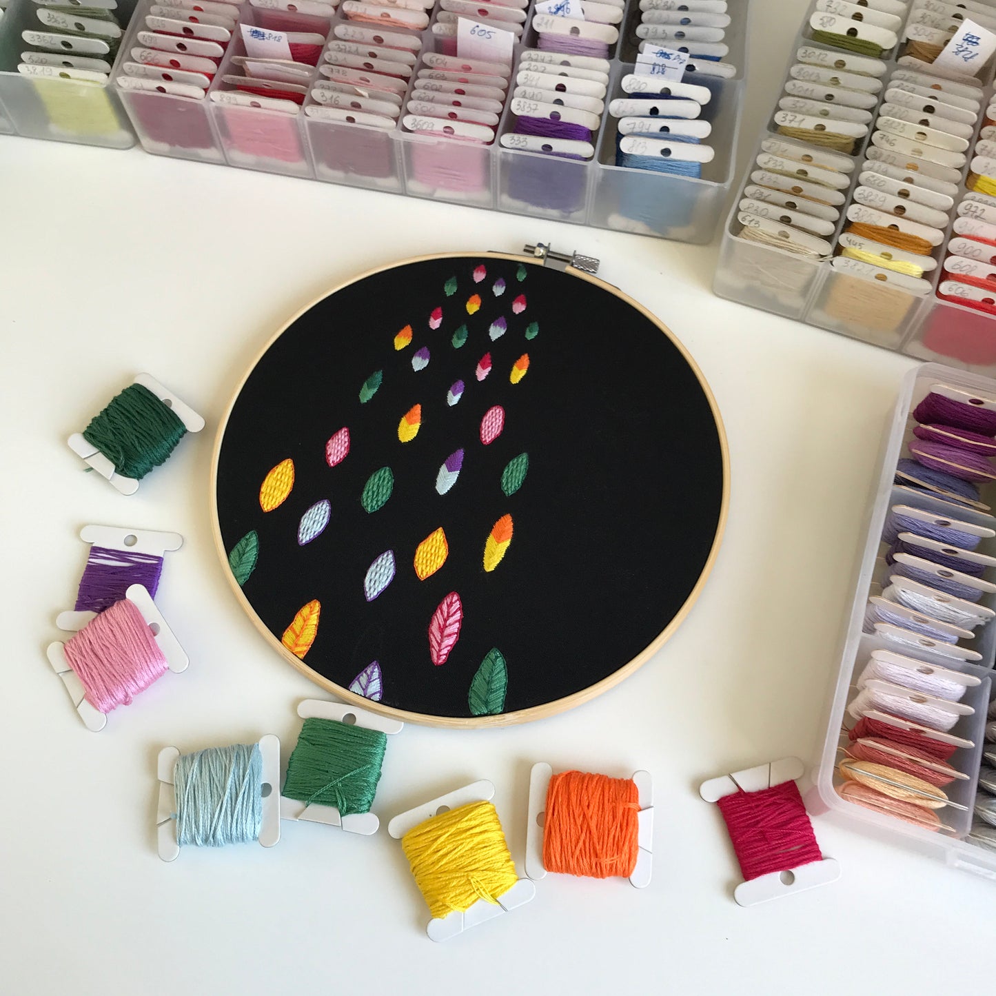 Black and Bright Bundle - Hand Embroidery Pattern (PDF)
