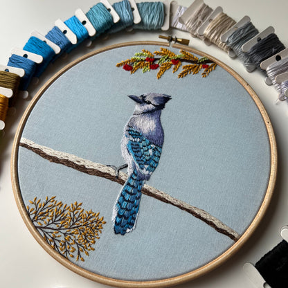 Blue Jay - Hand Embroidery Pattern (PDF)