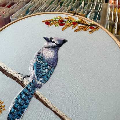 Blue Jay - Hand Embroidery Pattern (PDF)