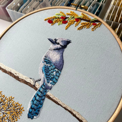 Blue Jay - Hand Embroidery Pattern (PDF)