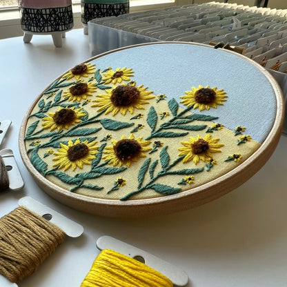 Sunflower Field - Hand Embroidery Pattern (PDF)