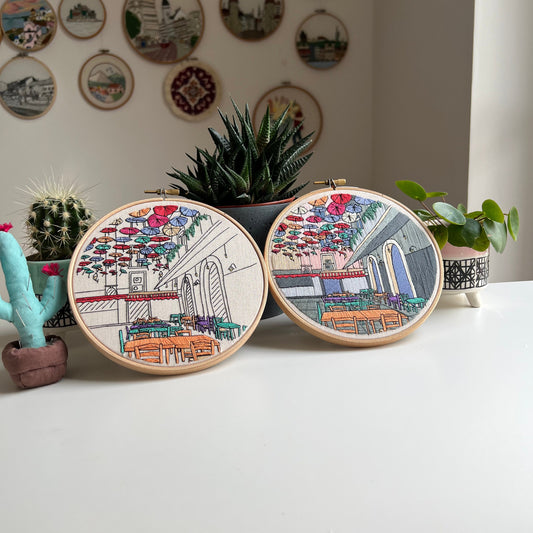 Market in Sicily, Italy - Hand Embroidery Pattern (PDF)