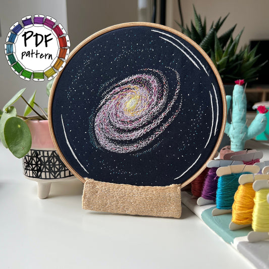 Milky Way in the snow globe - Hand Embroidery Pattern (PDF)