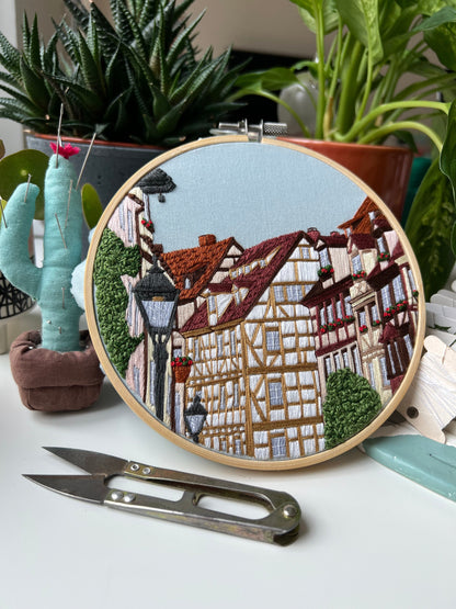 Nuremberg, Germany, Architecture - Hand Embroidery Pattern (PDF)