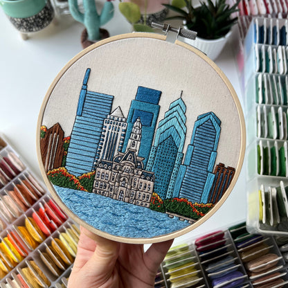 Philadelphia, PA, Architecture - Hand Embroidery Pattern (PDF)