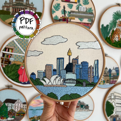 Sydney, Australia, Architecture - Hand Embroidery Pattern (PDF)