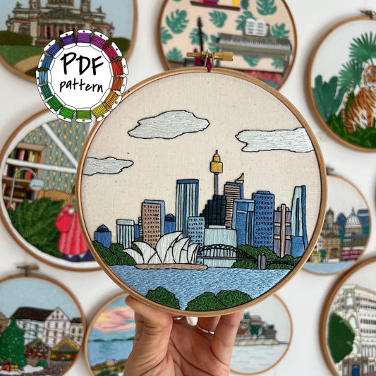 Sydney, Australia, Architecture - Hand Embroidery Pattern (PDF)
