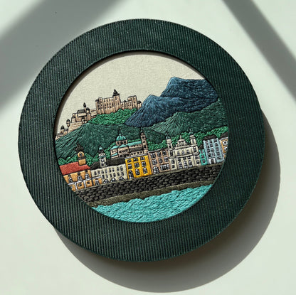 Salzburg, Österreich, Architektur - Handstickmuster (PDF)