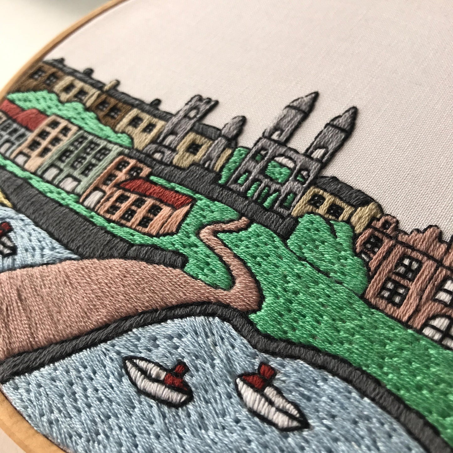 St. Andrews, United Kingdom, Landmarks - Hand Embroidery Pattern (PDF)