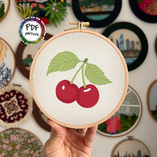Cherry - Hand Embroidery Pattern (PDF)