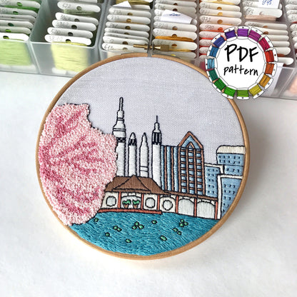 Huntsville, AL, Landscape - Hand Embroidery Pattern (PDF)