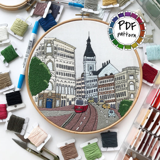 Vienna, Austria, Advanced version - Hand Embroidery Pattern (PDF)